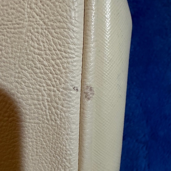 Betsey Johnson Rose Gold and White Striped Shoulder Tote with Charm - Picture 9 of 11